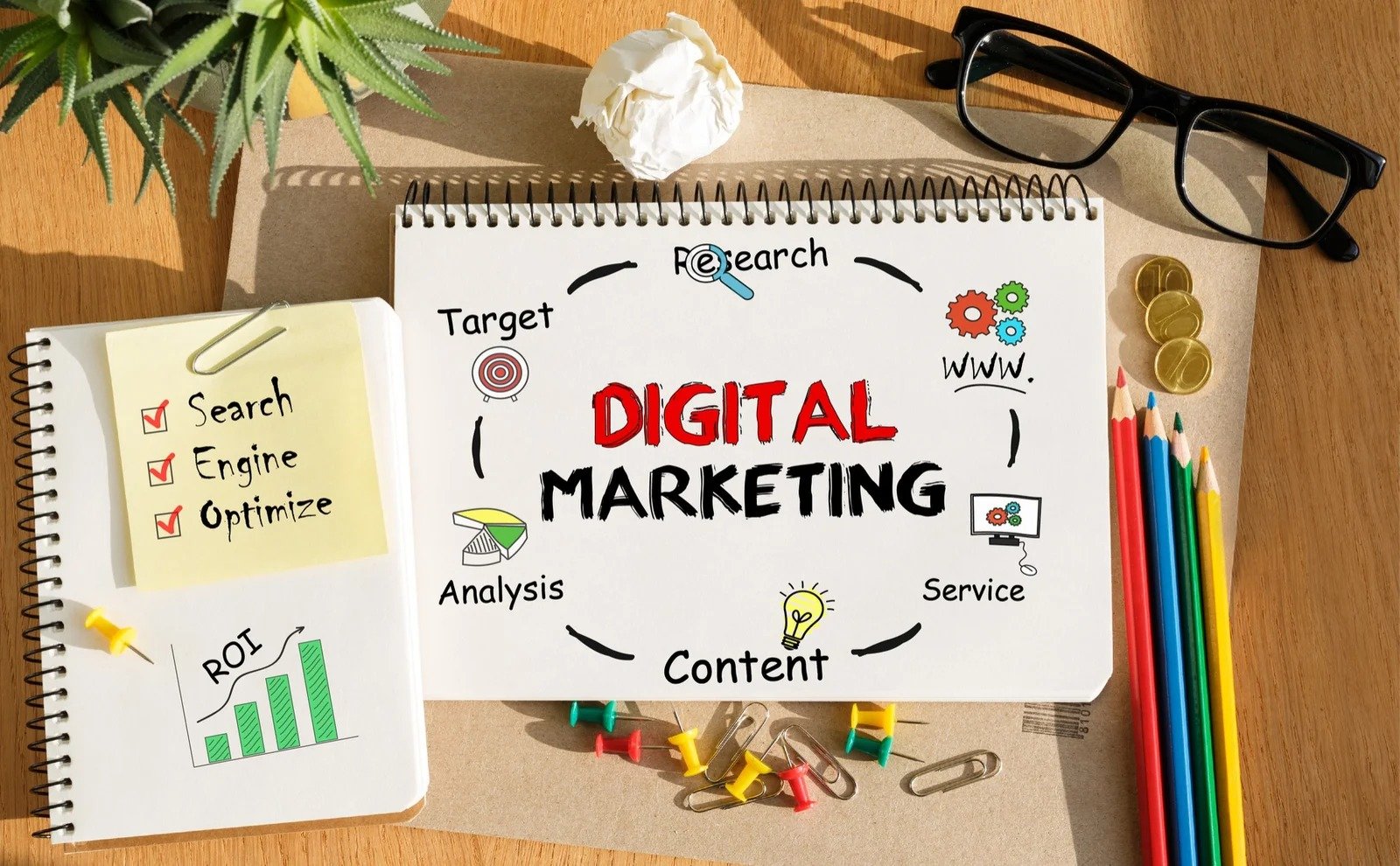 Digital marketing planning notebook